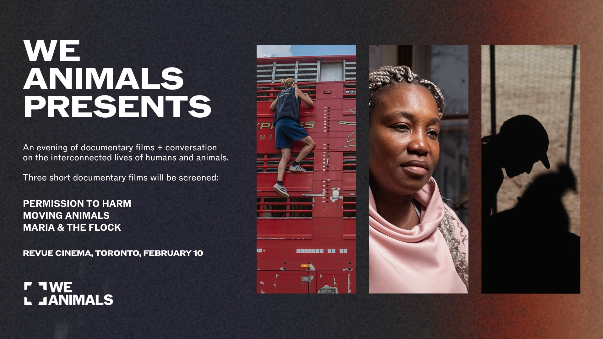 A sheep, bound at the legs, lies incapable of escape on a bloody slaughterhouse butchering cradle and stretches their head across the floor. A worker butchers a dead sheep nearby. Kamenka Meat Market, Almaty Province, Kazakhstan, 2024. Bogna Wiltowska / We Animals