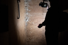 A member of a crew of investigators and filmmakers documents the animals and conditions inside a turkey factory farm.