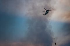 Bucket helicopters are critical to  fire supression efforts.