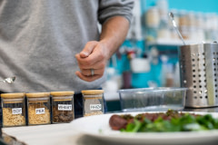 A taste test of various raw materials that are used in plant-based foods. The Better Meat Company's Founder and CEO Paul Shapiro demonstrates that the rhiza that TBMC ferments and sells is the tastiest of the options.