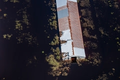 Aerial view of a CAFO farm surrounded by flood waters in Duplin County. North Carolina, USA.