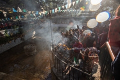Dakshinkali temple, where animals are used in religious sacrifice. Nepal, 2017.