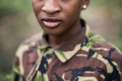 Felicia Mogahane, member of the Black Mamba Anit-Poaching Unit. South Africa, 2016.