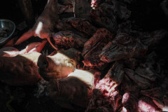Meat market in Hanoi.