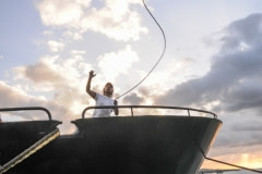 Fiona, aboard the Bob Barker Sea Shepherd vessel. Mauritius, 2009.