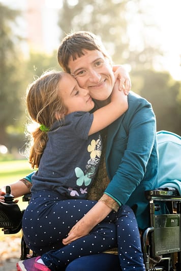Sunaura Taylor and her daughter Leonora