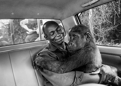 Pikin and Appolinaire. Cameroon, 2009. Jo-Anne McArthur / We Animals Media